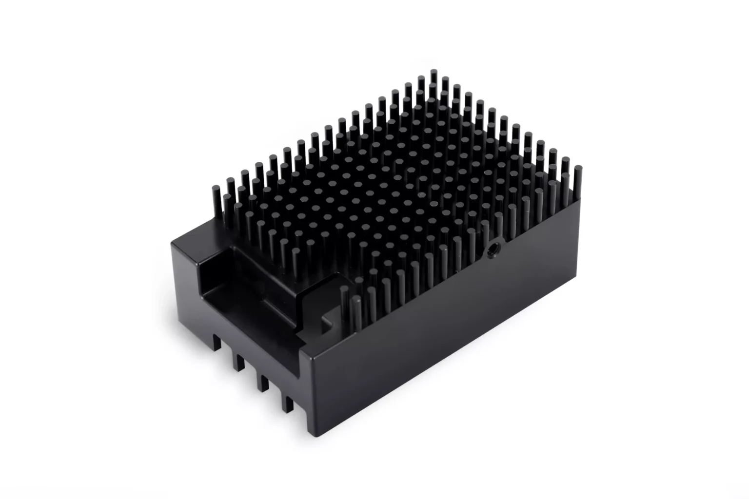 Black precision machined heat sink component