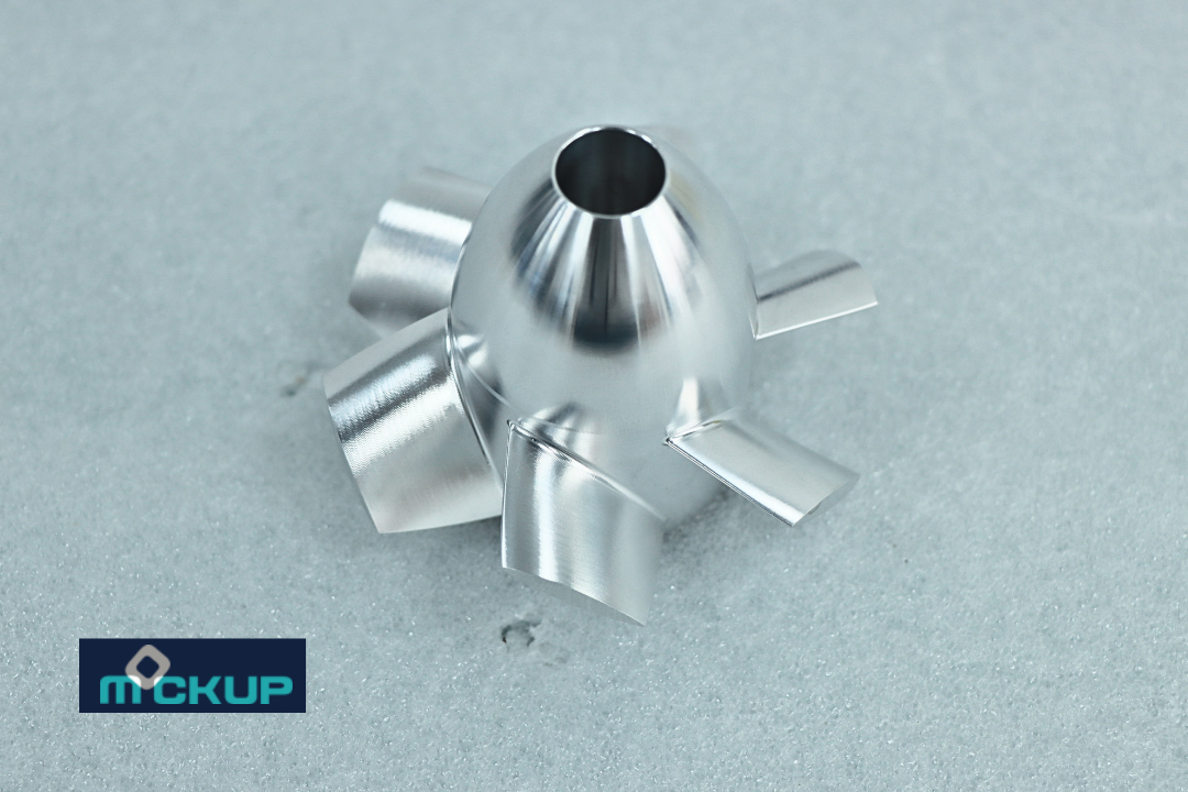 CNC turned threaded nozzle