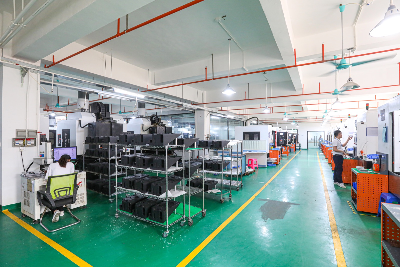 Mockup CNC production floor in Dongguan, China