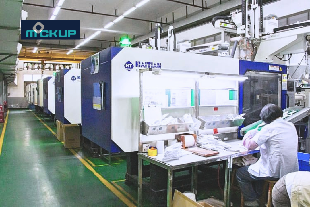 Automated injection molding production line